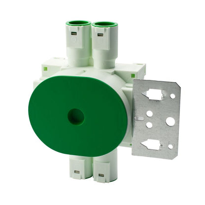 Egant – Installation Box 60 mm, 4 Connections, with Mounting Plate