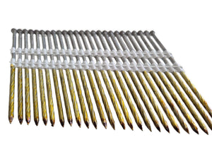 21° Strip Nails, Galvanized, Screw Shank (3.8 × 130 mm)