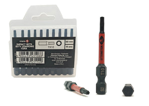 4PRO magnetic impact bits TORX 50 mm, 10 pcs.