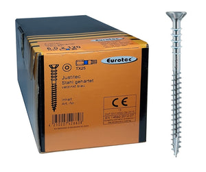 Eurotec Justitec - Remote Wood Screws with Recessed Head, Zinc Coated (6 x 60-160 mm)