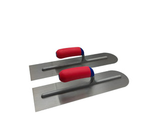 High carbon steel trowel, round/square ends (356-406 x 102 mm)