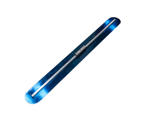 Blue steel round end Fresno trowel blade only (1220 x 127-305 mm)