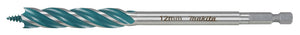 Makita Wood Drill Bits with 1/4" HEX Shank – 4 Cutting Edges & 4 Flutes