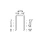 JK Packaging Staples 779 - 16mm