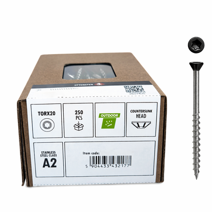 4PRO -4.2 mm Decking wood screw A2, TX20, countersunk head (250 pcs)