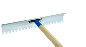 Heavy duty aluminum toothed rake (508 x 127 x 1524 mm)