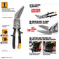ToughBuilt "Aviation" - Long Straight Cut Tin Snips with Counterweight
