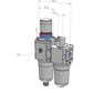 SMC A20 Set with Clamp (AC20A-F02-D)