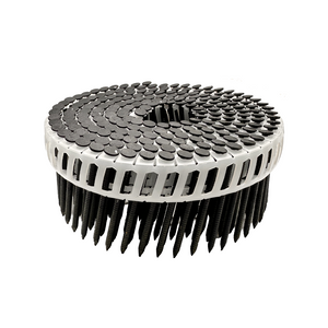 Hot-Dip Galvanized 50 µm Ring Shank Coil Nails 15°  Black 50 µm