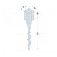 Post Base with Screw / Support Foot for Posts with Screw for Ground Stabilization (PPJST)