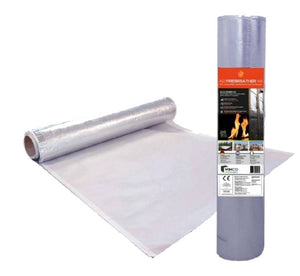 WINCO Firebreather Alu A2 W1 - Non-flammable, heat-reflecting, diffusing membrane (1.2 m x 35 m/50 m; 42 m2/60 m2)