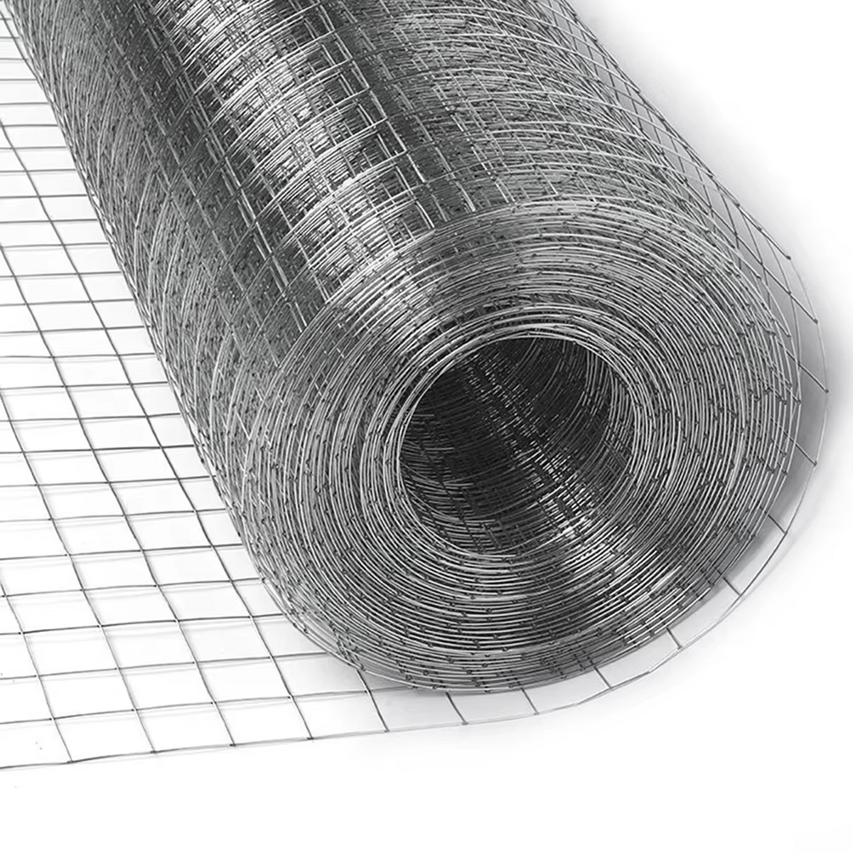 Roll of wire mesh on a grid background