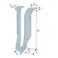 ITSE299/61 - Double Beam Holder (299 x 61 x 1.2 mm)