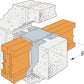 JHMI300/91 - Double Beam Holder for Wall (300 x 91 x 2 mm)