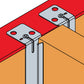 JHMI400/61 - Double Beam Holder for Wall (400 x 61 x 2 mm)