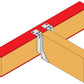 JHMI400/61 - Double Beam Holder for Wall (400 x 61 x 2 mm)