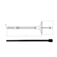 Insulation Anchor with Plastic Nail 10x200mm (60mm Plate, Short Expansion Zone)
