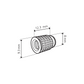 Cabineo M6 Insert Nut with Internal Thread, 12.3 mm, 100 pcs.