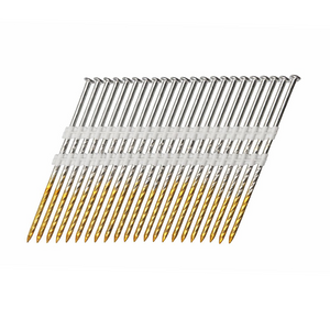 21° Strip Nails, Hot-Dip Galvanized, Screw Shank (3.8 x 130 mm)