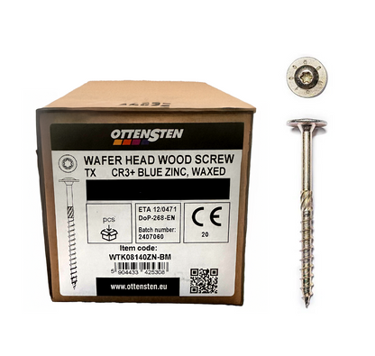 4PRO - Wood Screws with Enlarged Head, Zinc Coated (6.0 x 80-240 mm)